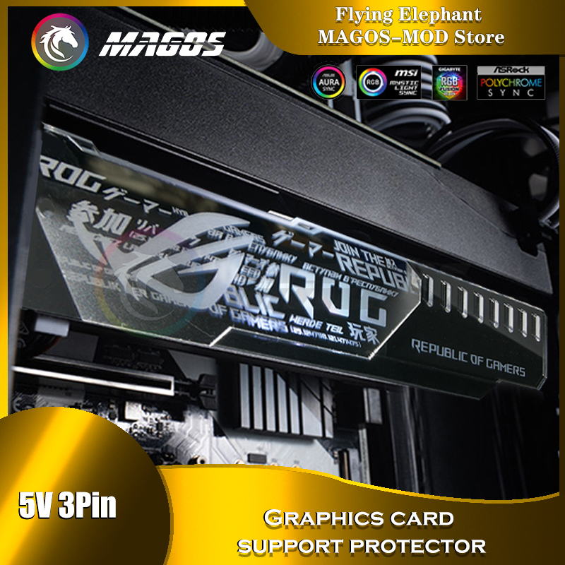 Pc Gaming Lian Li - Suporte gpu argb prata espelho superfície