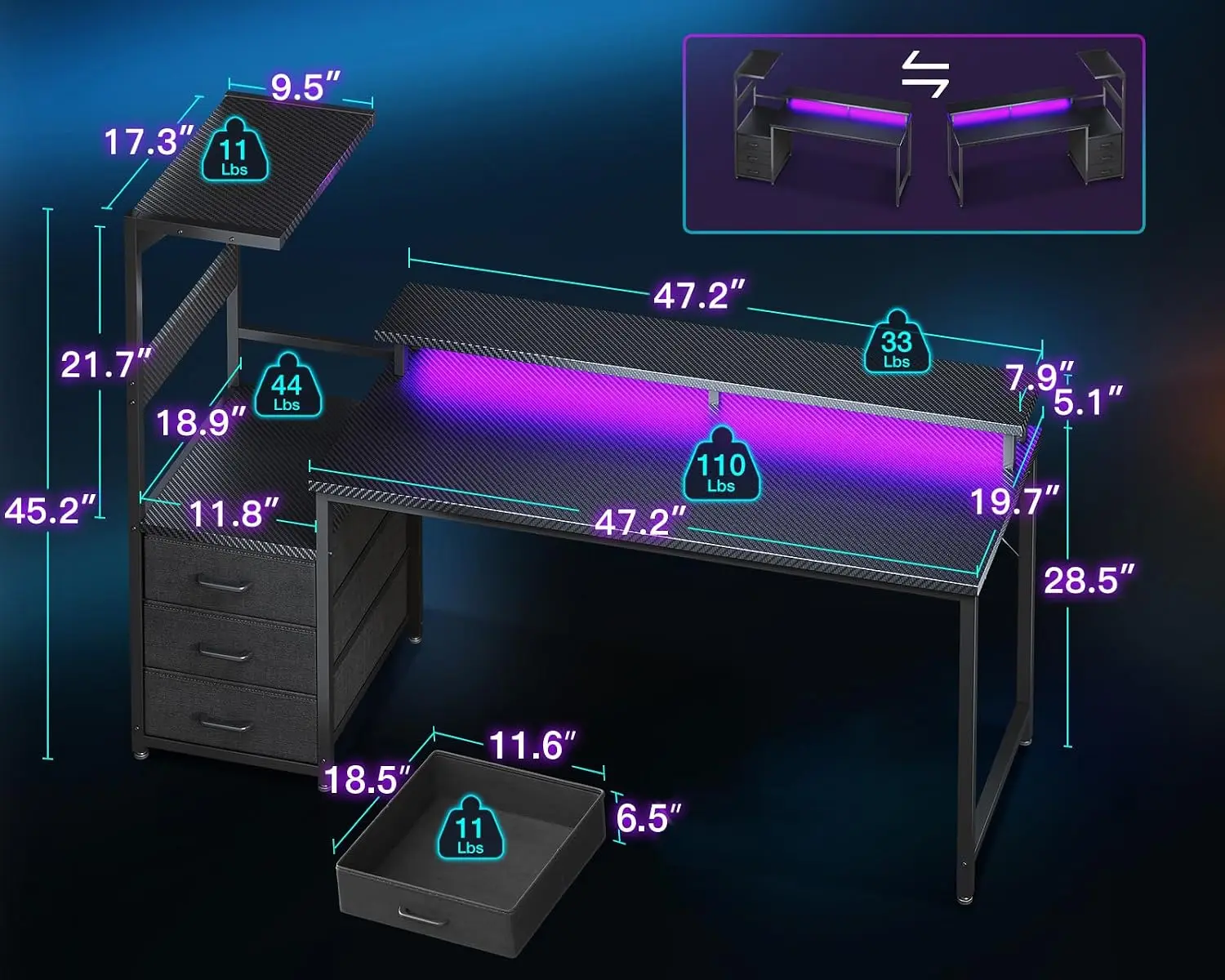 Mesa de Jogos com Suporte para - Pc Gaming Lian Li avaliação e preço