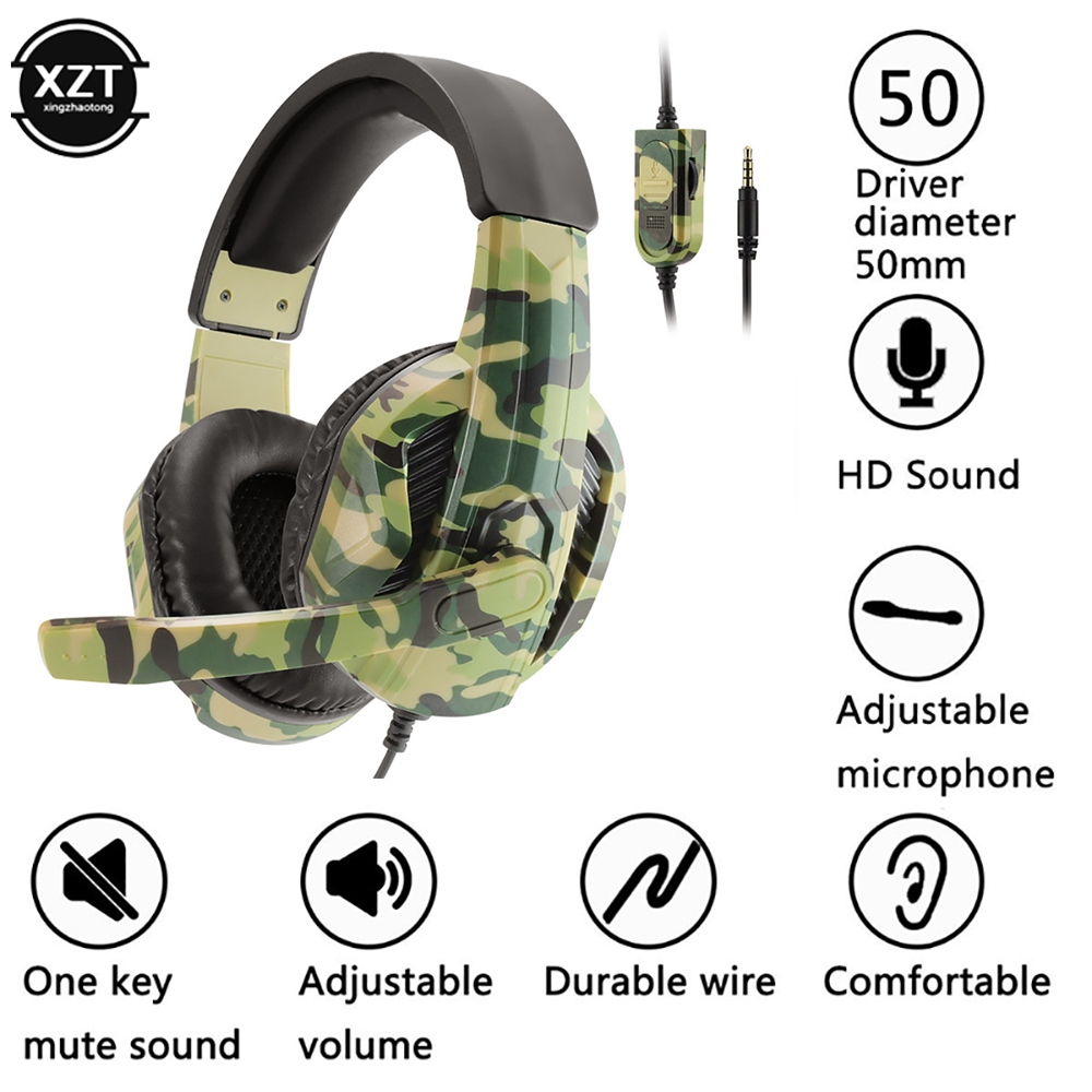 Camuflagem gaming headset 3.5m - Pc Gaming Simulator avaliação e preço