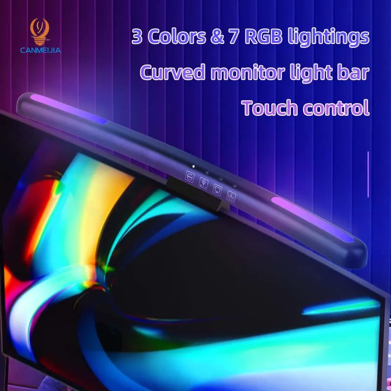 Curvo LED Monitor Light Bar, U - Pc Gaming Simulator avaliação e preço